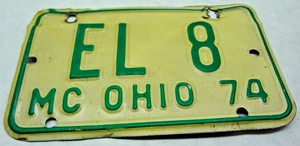1974 Ohio Motorcycle License Plate - FREE SHIPPING!!! - Picture 1 of 2