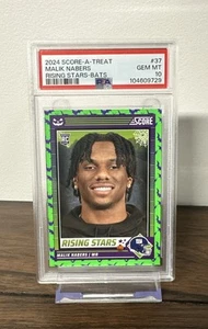 Panini Score-A-Treat Rising Stars Green Bats #37 Malik Nabers (RC) 2024 PSA 10 - Imagen 1 de 2