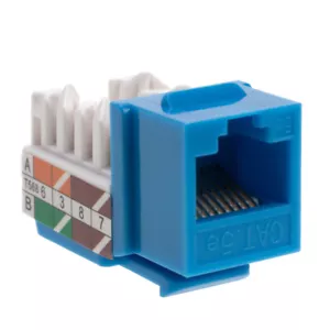 16- Gatos Keystone Monoprice Cat 5e azules - Imagen 1 de 1
