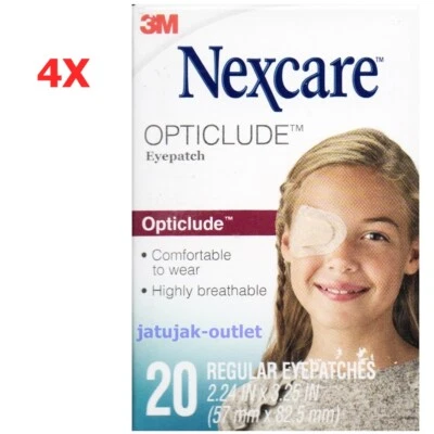 Nexcare 3M Opticlude Orthoptic Eye Patch Regular Pack of 4 (20 Each) Expire 2027 - Image 1 of 2