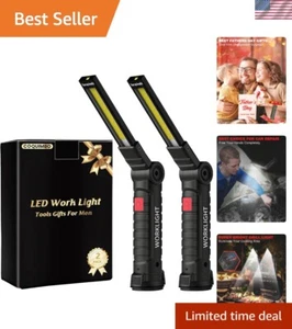 2-Pack Rechargeable LED Work Light with Magnetic Base for Ultimate Versatility - Picture 1 of 11