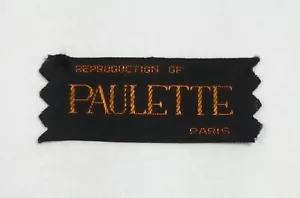 PAULETTE Reproduktion von... Paris Designer Mode Marke Label 1900er Vintage - Bild 1 von 4
