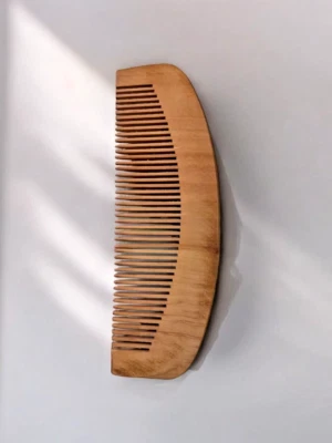 Vintage Natural hand made Moroccan juniper wooden comb for hair and beard - Image 1 of 4