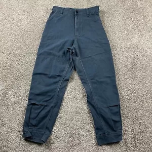 Patagonia Pants Women 8 Blue Double Knee Hemp Carpenter Workwear Canvas Outdoor - Picture 1 of 18