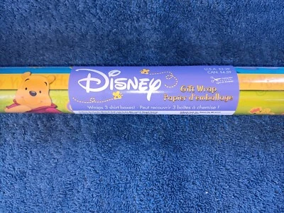NEW Sealed Vtg Roll Hallmark Disney Winnie The Pooh  Gift Wrap Paper 15 Sq ft - Image 1 of 4