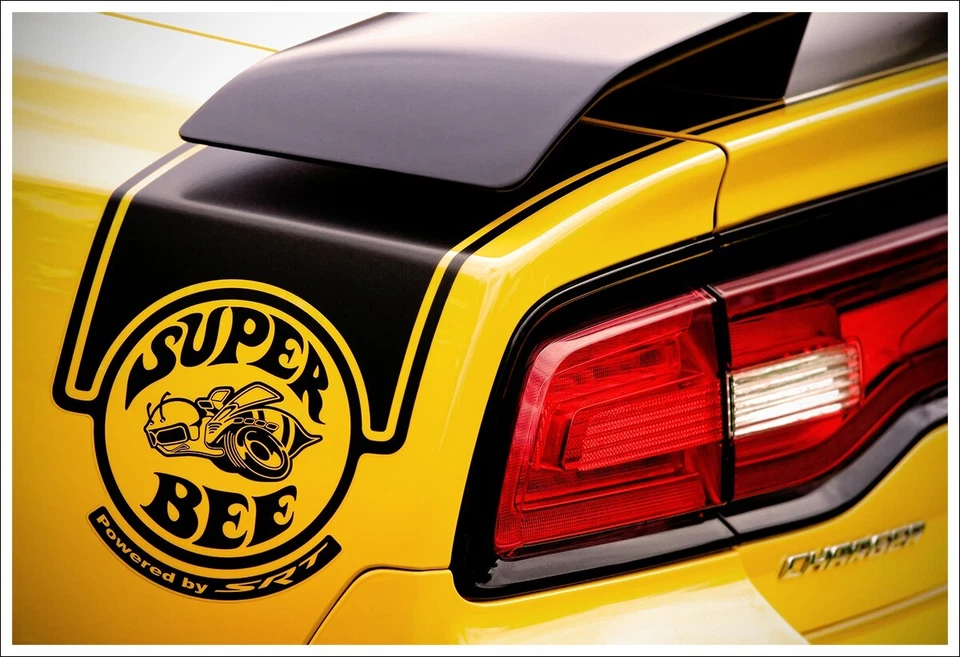 Dodge Charger SRT8 2012 Super Bee impresión artística fotográfica Hemi Stinger amarillo 13x19 Foto 1 de 1