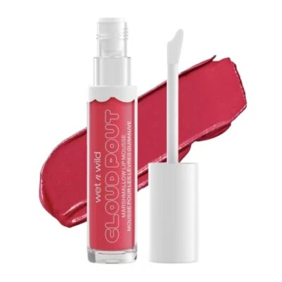 wet n wild Lip Cream Cloud Pout Marshmallow Matte Lipstick Hot Pink Fluff You - Image 1 of 4