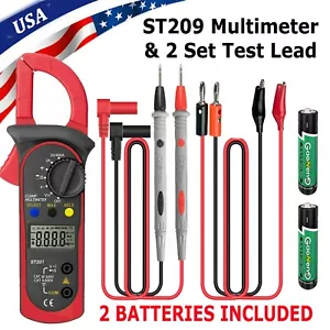 Digital Multimeter Tester AC DC Volt Amp Clamp Meter Auto Range LCD Handheld - Picture 1 of 11