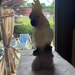 Vintage 1980s Cockatoo Wax Candle Parrot Bird Never Used - Picture 1 of 9