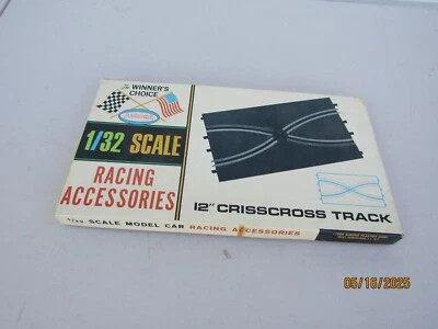 Vintage Aurora A-Jet 1/32 Scale 12" Crisscross Track Set 2 3218 1966 with Box - Image 1 of 4