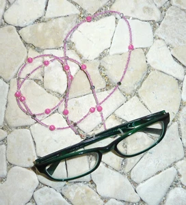 ★ Hágalo usted mismo ★ Cadena de gafas ★ rosa ★ - Imagen 1 de 1