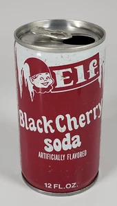 Vintage Elf Black Cherry Soda Pop Dose gerade Stahl Hopkins MN - Bild 1 von 7
