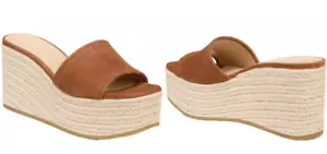 Veronica Bartgiebel Espadrille Plateau Keilsandale natur Neu mit Etikett & Karton Größe 9 - Bild 1 von 9