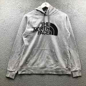 The North Face Sweatshirt Hoodie Women's M Long Sleeve Graphic Logo Pocket Gray