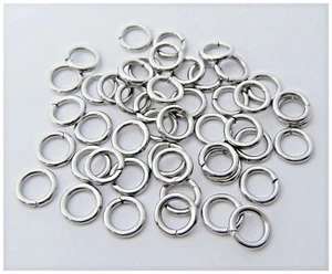 Binderinge 5,5 mm Edelstahl 1 mm offene Biegeringe Verbindungs Ring Ösen Oese - Bild 1 von 5
