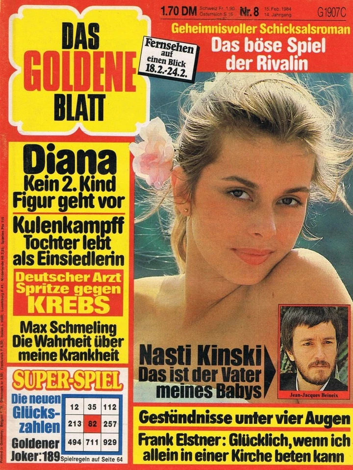 DAS GOLDENE BLATT #8 1984 Vintage GERMAN MAGAZINE cover NASTASSJA KINSKI - Image 1 of 1