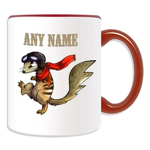Personalised Gift Pilot Numbat Mug Money Box Cup Name Tea Silly Numtums Squirrel - Picture 1 of 20