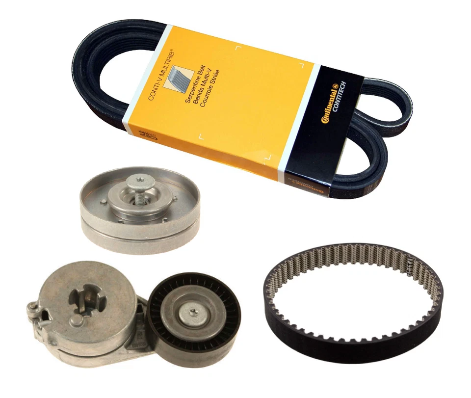 Drive Belt Kit with Tensioner, Idler Pulley & Water Pump Belt for Audi A4 10-12 - Image 1 of 1