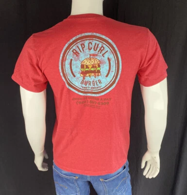 Rip Curl Burger Grip it and Rip it Red 2-Sided T Shirt, Youth XL - Image 1 of 4
