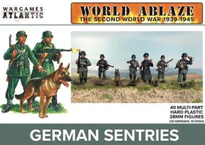 Figuras de 28 mm Wargames Atlantic 'World Aflame German Sentries (30) and Dogs (10)' - Imagen 1 de 6