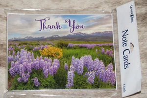 LEANIN TREE "Thank You" Meadow Field of Flowers#35735~8 Notecards~Blank inside~ - Picture 1 of 2