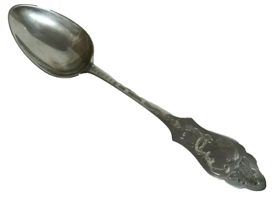 Cuchara de plata antigua 800 cubiertos de plata cuchara de sopa Biedermeier Foto 1 de 4