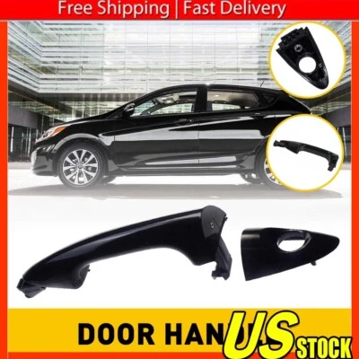 Manija de puerta exterior para Hyundai Accent 2012-2016 conductor delantero lado izquierdo negro Foto 1 de 4