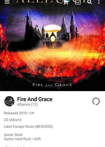 Alliance ~ Fire and Grace CD 2019 Hi-Tech AOR Soft Melodic Rock Robert Berry - Picture 1 of 2