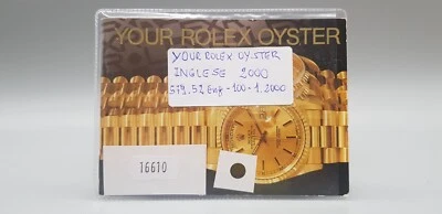 ROLEX CONTROSCATOLA STIK 16610 SUBMARINER + BOOKLET YOUR ROLEX OYSTER 1998 - Immagine 1 di 4
