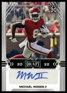 2022 Leaf Draft #BA-MW2 Michael Woods II Autographs - Picture 1 of 2