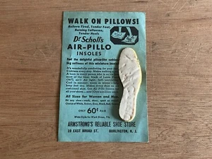 Dr Scholls Air-Pillo Ad Mailer Salesman Sample Mini Vtg Armstrongs Shoe Store NJ - Picture 1 of 24