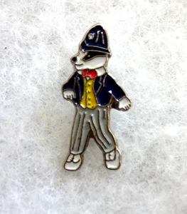 BILL THE BADGER - RUPERT THE BEAR - Police - Vintage - PIN BADGE - Picture 1 of 2