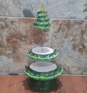 Mr Christmas piatto a strati albero nostalgico verde alto 18 pollici nuovo con scatola - Foto 1 di 17