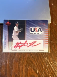 Stephen Head 2003 Upper Deck USA Baseball National Team Auto Jersey Red Ink /350 - Picture 1 of 8