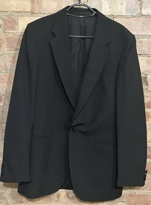 "Chaqueta de esmoquin vintage M&S talla 38"" mezcla de lana mediana negra"  Foto 1 de 4