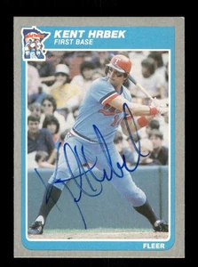 Autografo firmato Fleer 281 Kent Hrbek 1985 BXCP57 - Foto 1 di 2