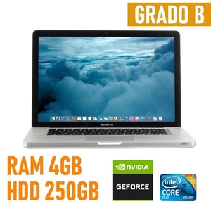 PC Apple Macbook pro Mid 2009 A1286 Intel 2DUO 4GB HDD 250GB Notebook Computer - Picture 1 of 4