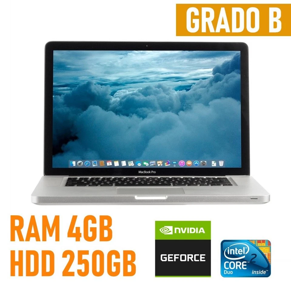 PC Apple MacBook Pro Mid 2009 A1286 Intel 2Duo 4GB HDD 250GB Notebook Computer - Bild 1 von 4