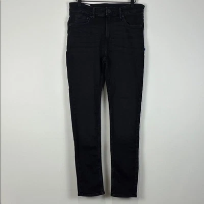 NUEVO CON ETIQUETAS H&M Negro Hombre 31x32 Denim Joggers Delgado y Denim Botón Corbata Cintura Foto 1 de 4
