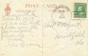 Iowa Yarmouth 1909 4a-bar PC. - Imagen 1 de 1