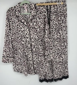 Neu mit Etikett Victoria’s Secret Baumwoll-Pyjama-Set S Leopard Tier Gepard weites Bein Small - Bild 1 von 11