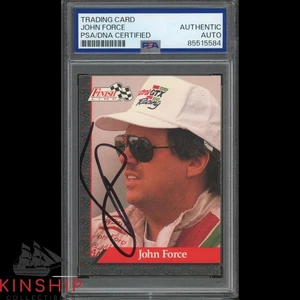 John Force signed 1993 Finish Line Card PSA DNA Slab BHRA Racing Auto C4612 - Picture 1 of 1
