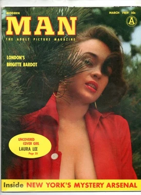 MODERN MAN MARCH 1959.  BRIGITTE BARDOT, LAURA LEE, CANDY BARR, MADELINE CASTLE Foto 1 de 3