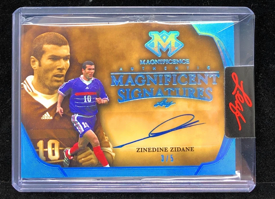2023 Leaf Magnificence Zinedine Zidane Magnificent Signatures AUTO 3/5 FRANCE - Image 1 of 2