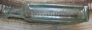 antique aqua corker  old bottle Dr. Greens Nervura  9" tall bubbles clean - Picture 1 of 3