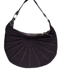 Bolso hobo grande St John Knits/borde de cuero marrón oscuro nuevo con etiquetas precio de venta sugerido por el fabricante $775 - Imagen 1 de 4