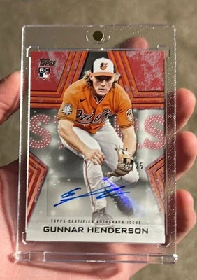 2023 Topps Gunnar Henderson Rookie Baseball Stars Auto Red /25 - Image 1 of 2