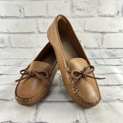 Mocassino Clarks Dameo Swing Driving Donna 8 Morbida Pelle Morbida Morbida Slip On Marrone