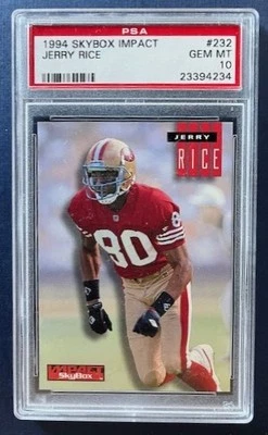 1994 Skybox Impact #232 Jerry Rice PSA 10 🏈 💥 - Image 1 of 2
