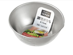 Stainless cooking bowl 9.7cm with Measuring scale seria mede in JAPAN 220ml - Picture 1 of 5